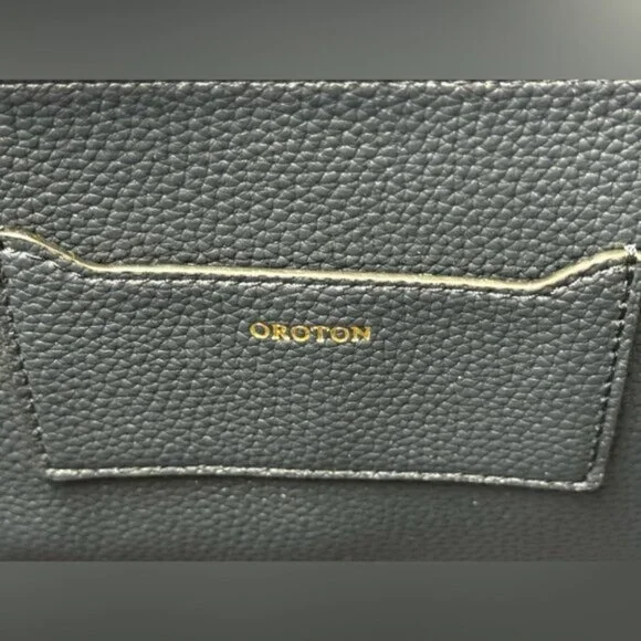 🆕 OROTON 🧿 NWOT Emilia Tote Bag, Navy Blue Leather - Picture 12 of 13